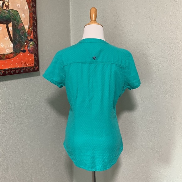 Prana button down short sleeve top size M GUC - Picture 3 of 7